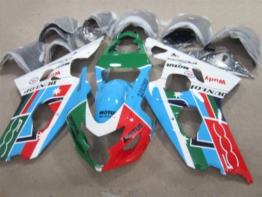 2004-2005 Blue Green Red Motul Suzuki GSXR600 Motorcycle Fairing