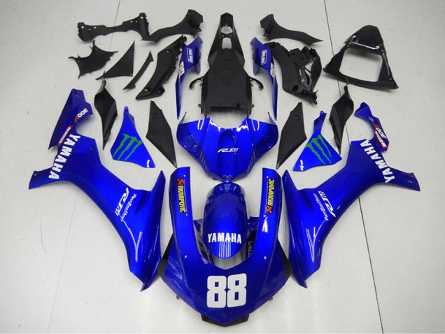 2015-2019 Blue Monster 88 Yamaha YZF R1 Motorcycle Fairings